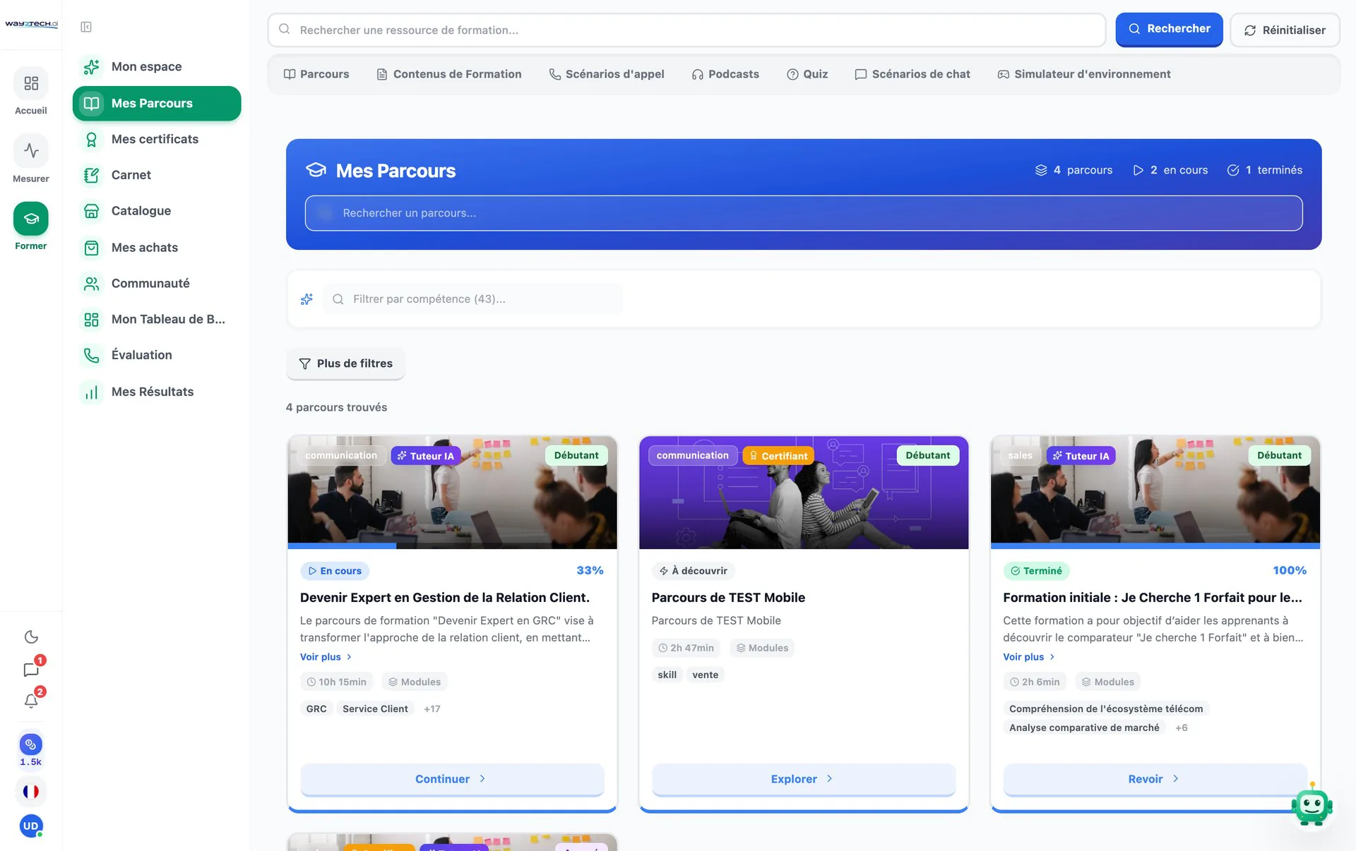 Bibliothèque de contenus générés par l'IA